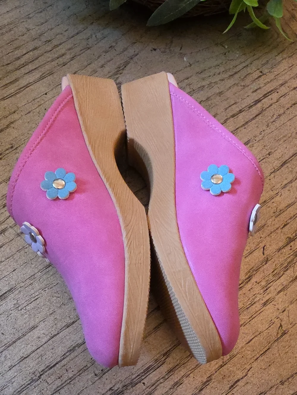 Rachel Pink Flower Slip-On Clogs for Kids Size 13 NWOT